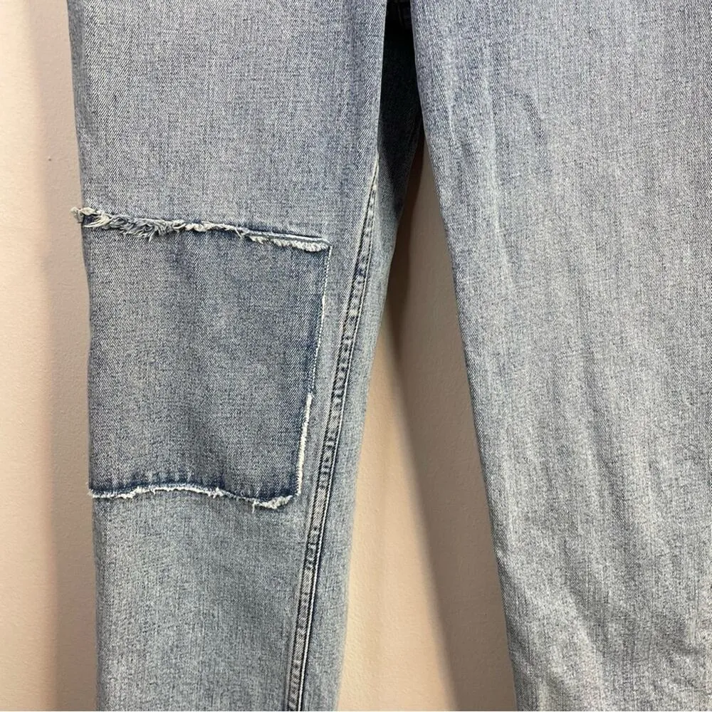 Abercrombie Curve Love Ultra High Rise Ankle Straight Jeans Patched 25 0 short - Image 5