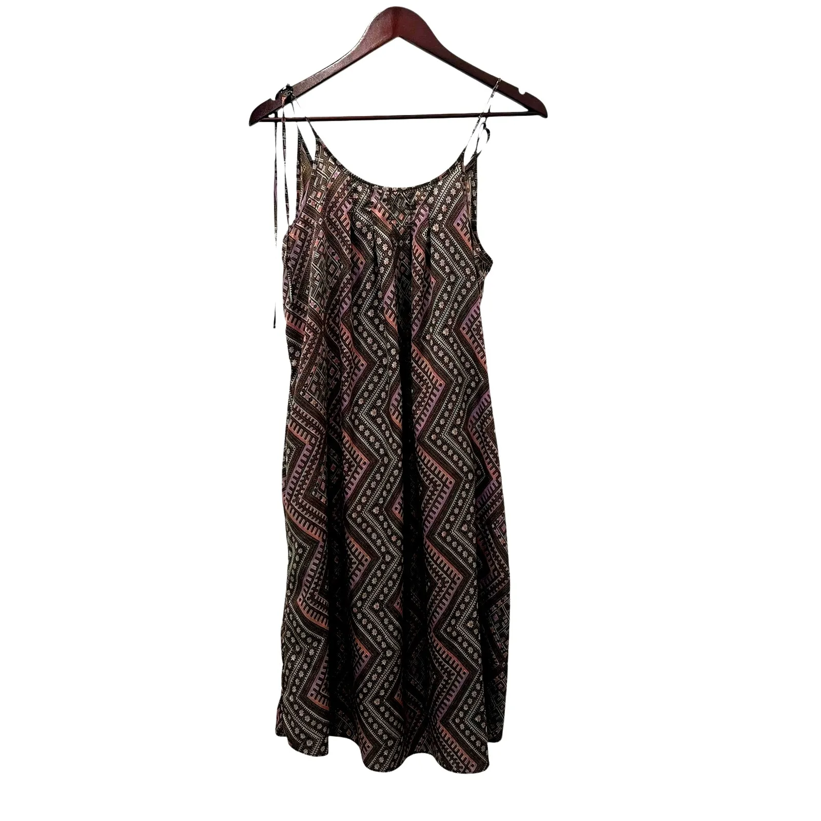 Ecote Womens Geometric Print High Low Dress Size Medium Spaghetti Straps Boho UO - Image 6
