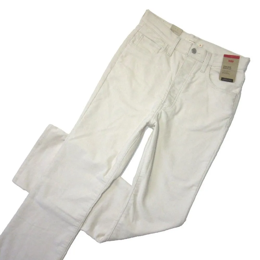 NWT Levi's Ribcage Bootcut Cord in Whitecap Stretch Corduroy Pants 31 x 32 - Image 2