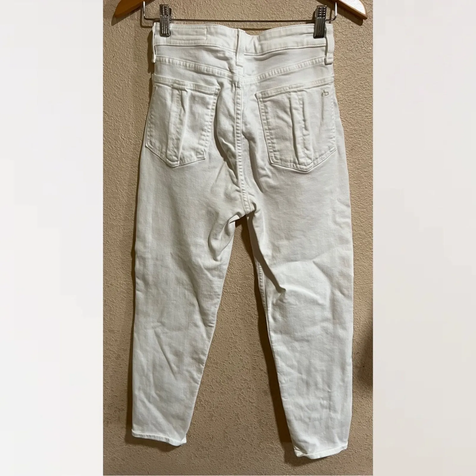Rag & Bone Denim White Nina High Rise Skinny Jeans L3 - Image 6