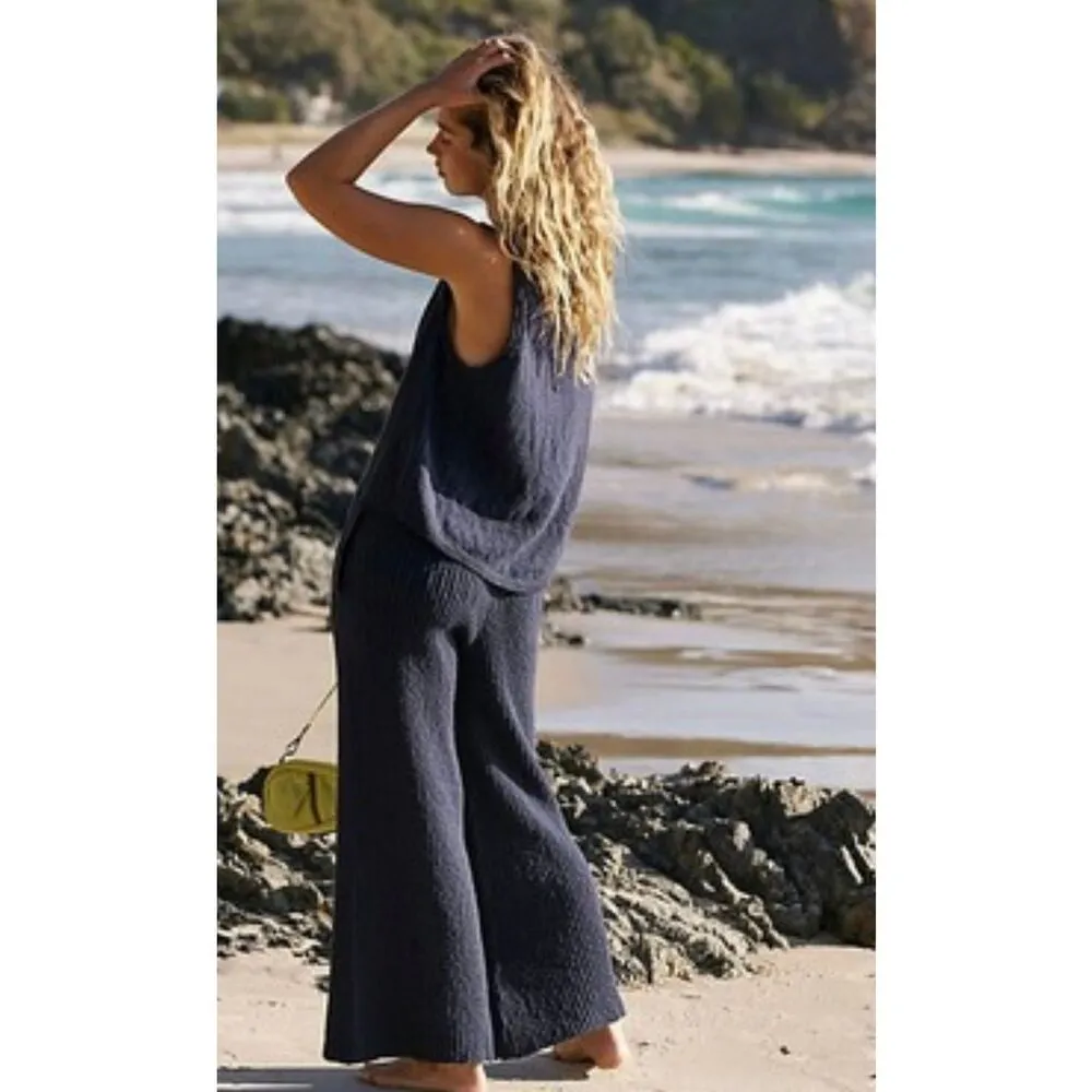 Free People Beach Black Adelaide Sweater Set Size Medium - Image 2