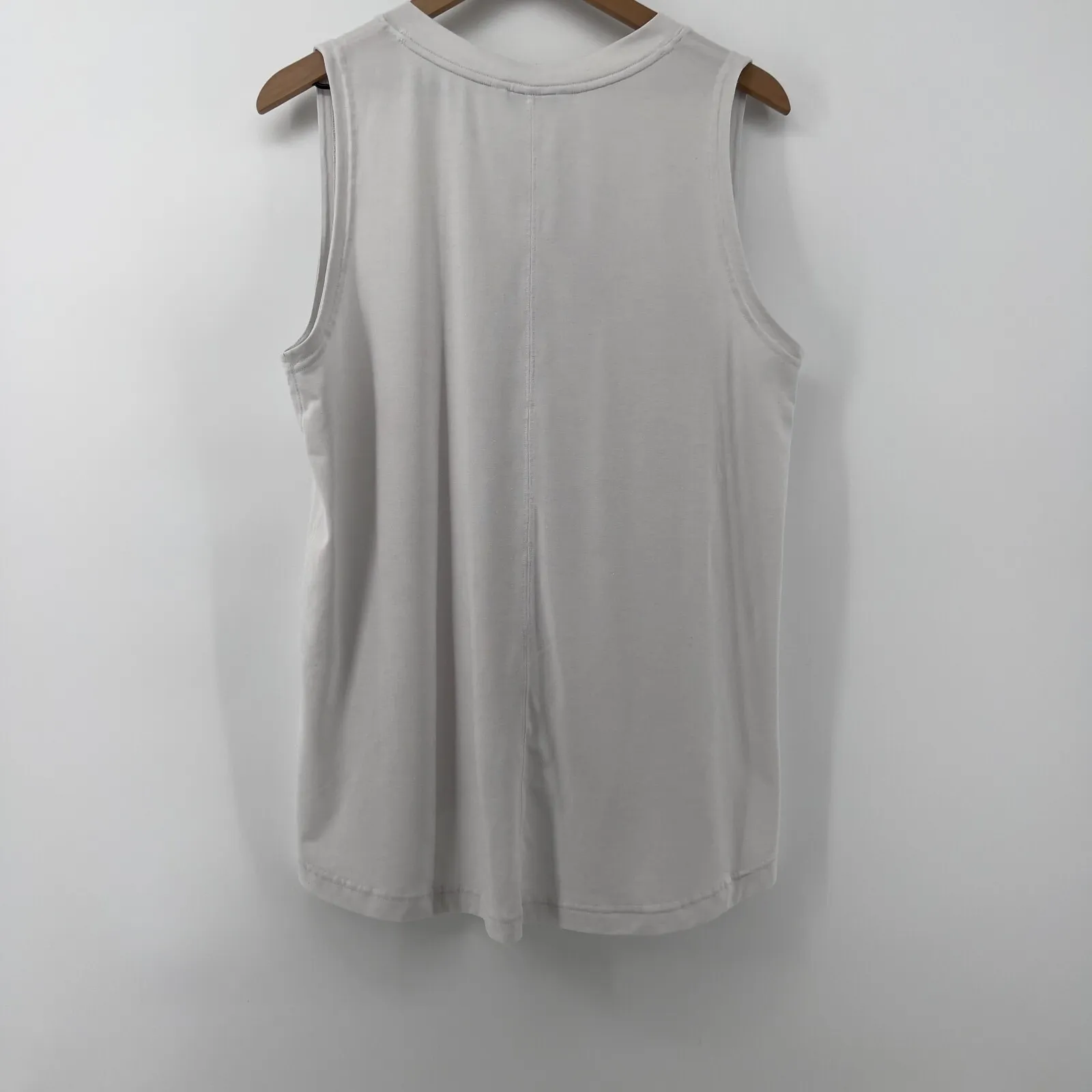 Athleta Women M Inspire Tank Top White V-Neck Oversized Flowy Relaxed Yoga Gym‎ - Image 3