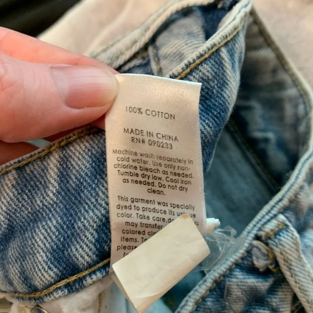 Pacsun Mom Jeans Womens Size 24 Distressed Ripped Light Wash Denim High Rise‎ - Image 5