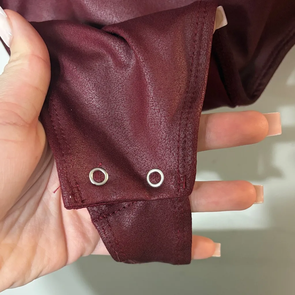 NWT Bar III Deep Red Bodysuit - Image 2
