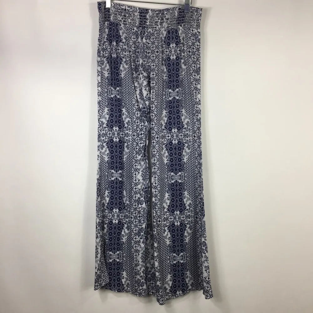 Flynn Skye Printed Pant Elastic Waist Wide Leg Flare Boho - Image 12