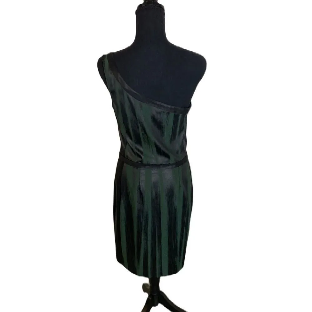 #529 JAYGODFREY One shoulder Cocktail dress Green Size 8 - Image 2