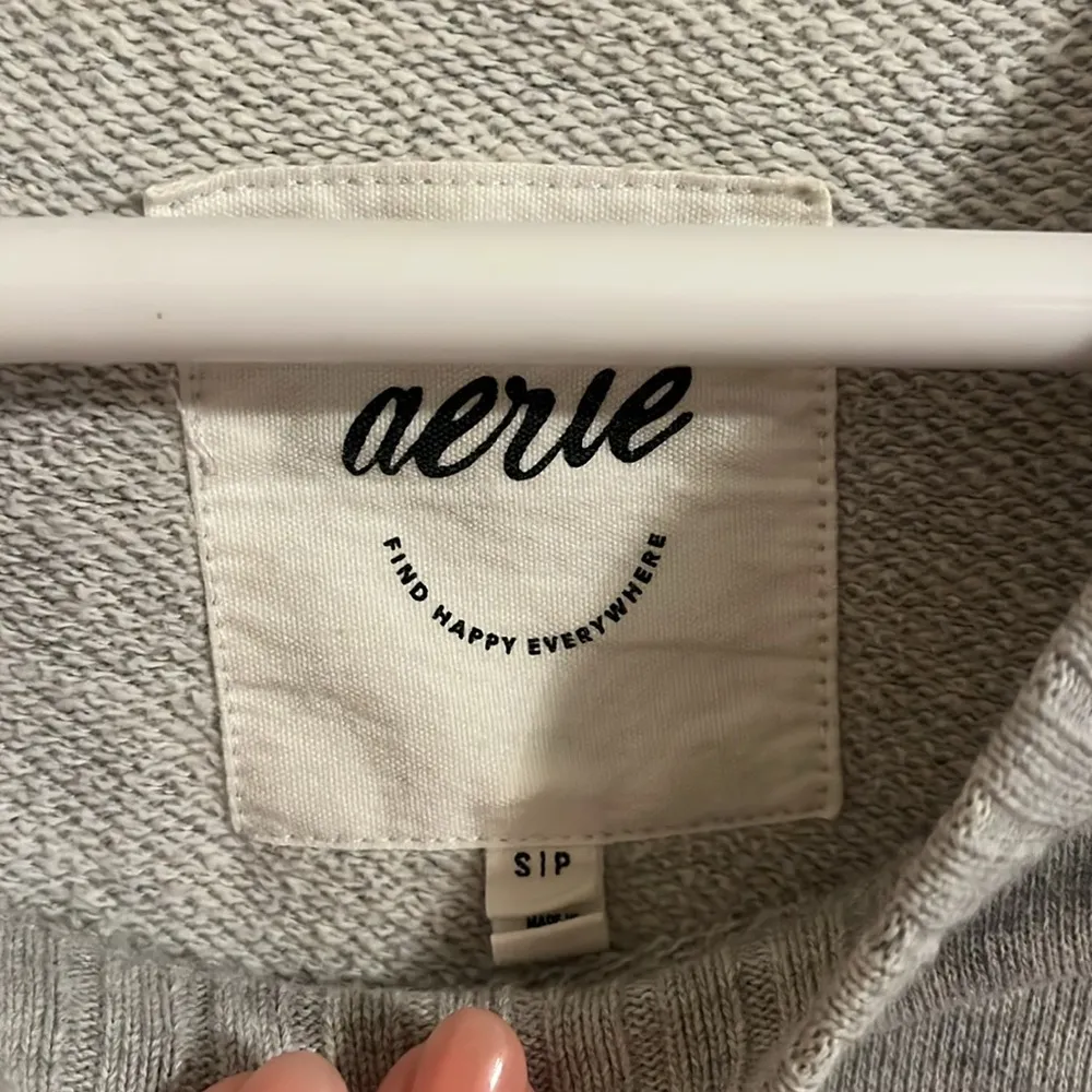 Aerie gray ribbed Crewneck - Image 2