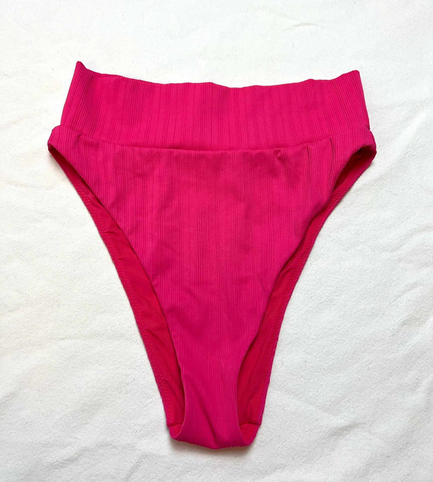 Aerie Striped Ribbed Scoop Bikini Top and High Cut Cheeky Bottoms Set - Image 7