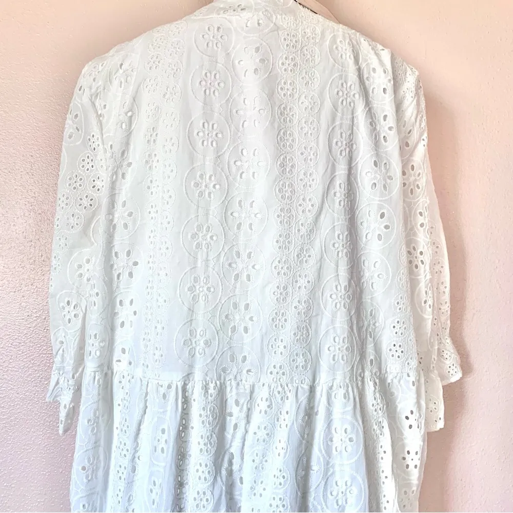 Fairhope White Eyelet 3/4 Sleeves High - Image 7