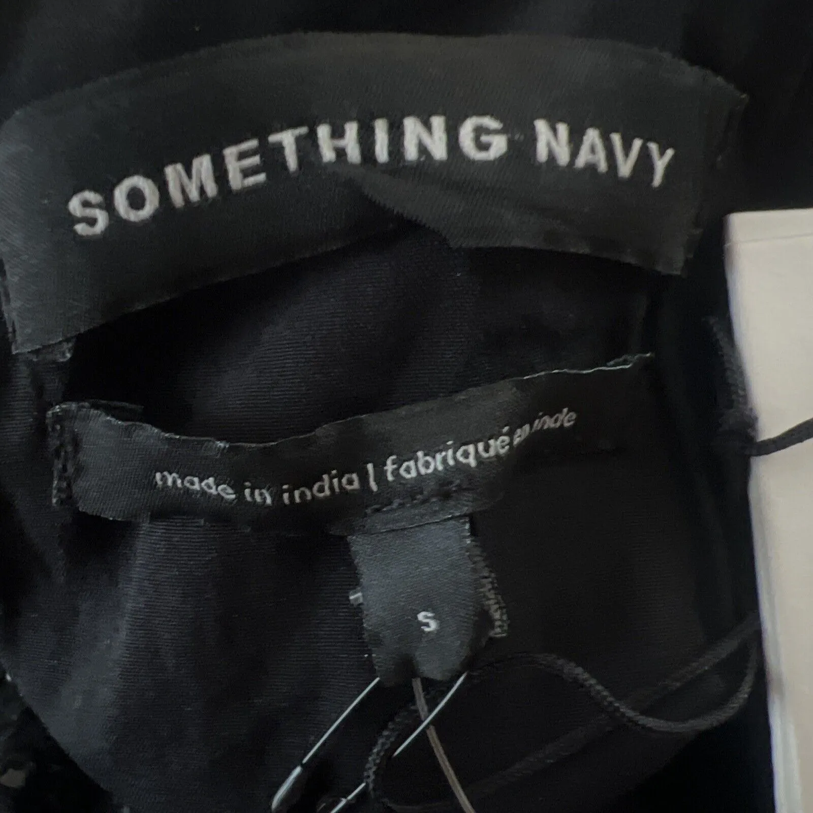 Something Navy  Sequin Raglan Mini Dress Black Allover Sequin Size Small‎ - Image 7