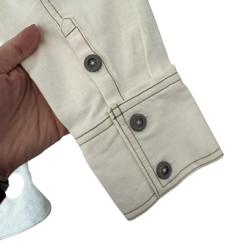 Pilcro x Anthropologie- Long-Sleeve Denim Micro Mini Shirt Dress Sz S - Image 9