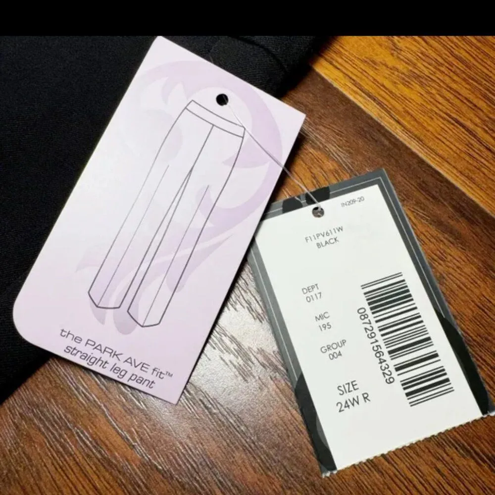 NWT Investments black dress pants size 24 Park Ave Fit - Image 8