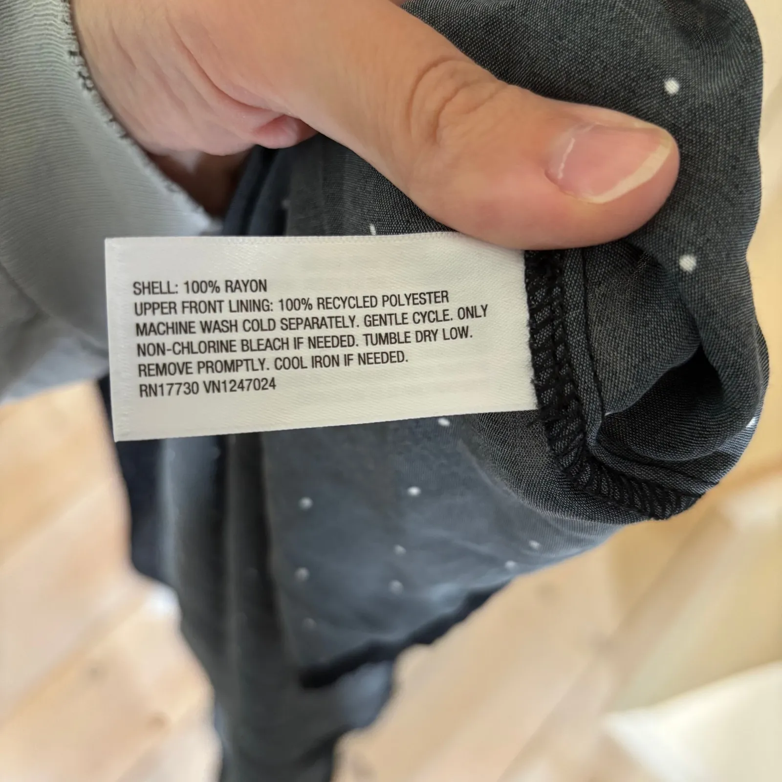 A New Day NWT Womens Long Sleeve Crepe Maxi A-Line Dress Black White Polka Dot S - Image 7