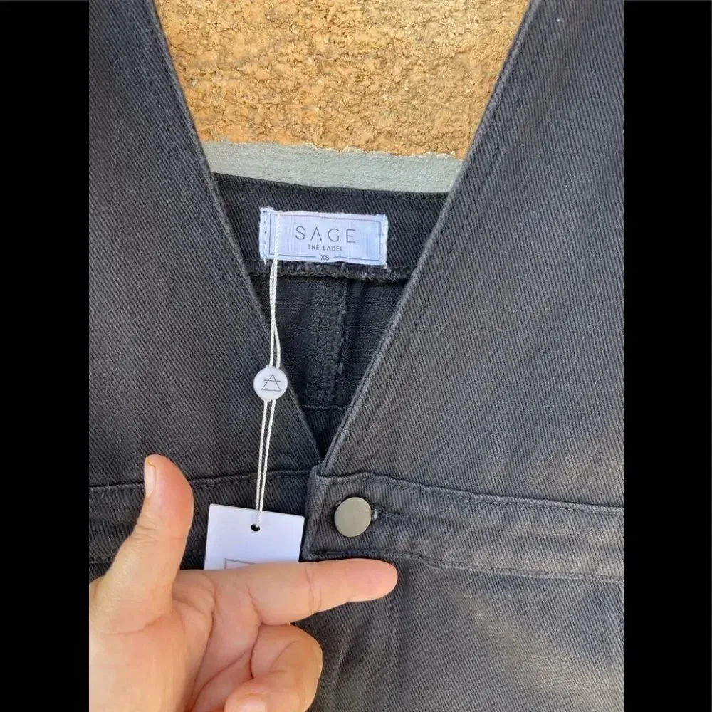 Sage The Label black overalls xs - Image 3