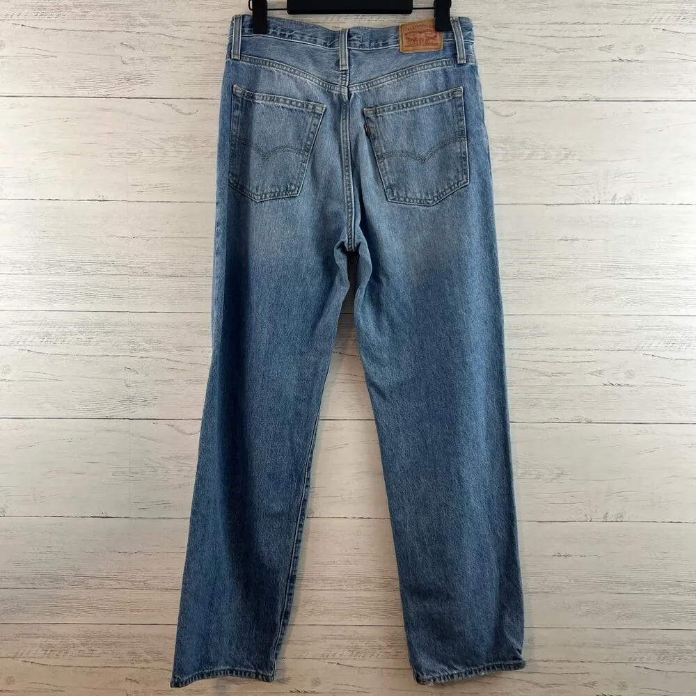 Levi's 94 Baggy Distressed Wide Leg Loose Fit Jeans Size 29 - Image 2
