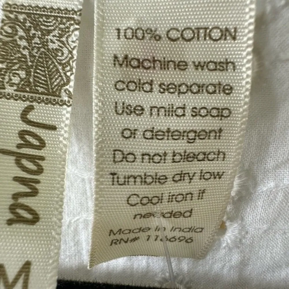 Japna NWT Lined Eyelet Lace Short Bell Sleeve Flounced Ruffle Hem Wrap Dress M - Image 6