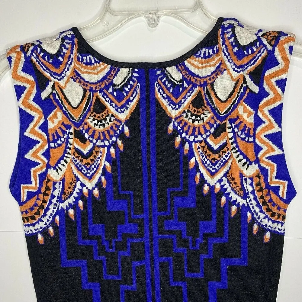 NWOT Jealous Tomato Women Size Small Multicolor Rayon Aztec Sweater Dress NEW - Image 8