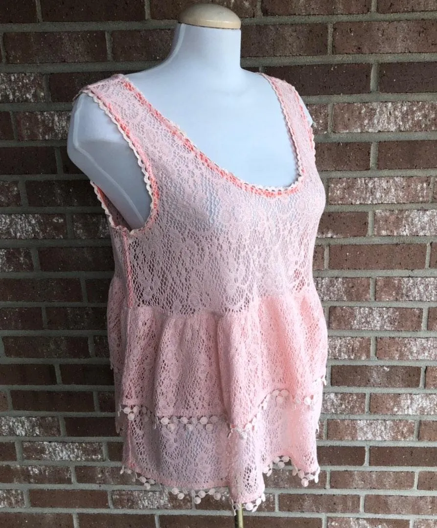 Boho Crochet Tank Top Large - Image 4