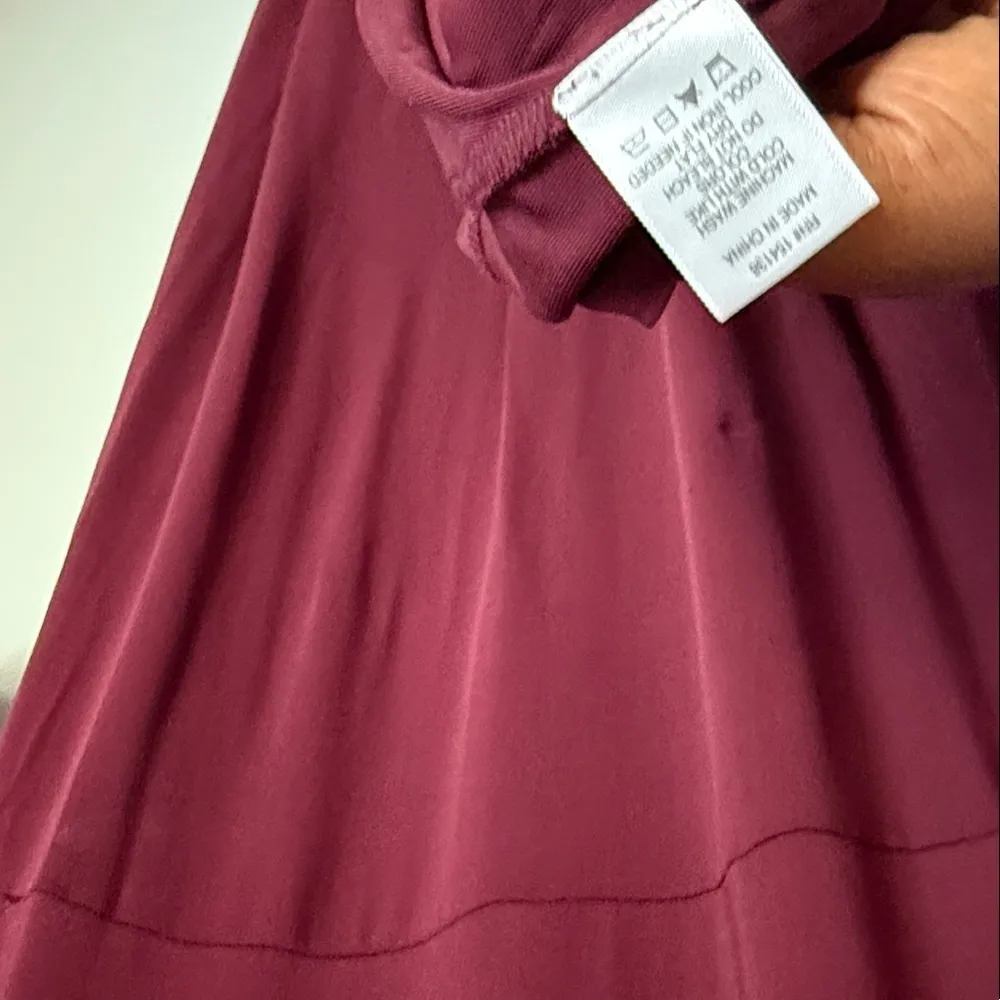 STAUD Portobella Side Ruch Midi Sheath Dress In Merlot Large - Image 11