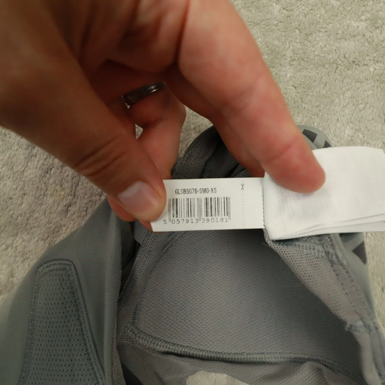 Gymshark GS Power Sport Bra Logo Spellout Grey size‎ XS GLSB5076 - Image 10