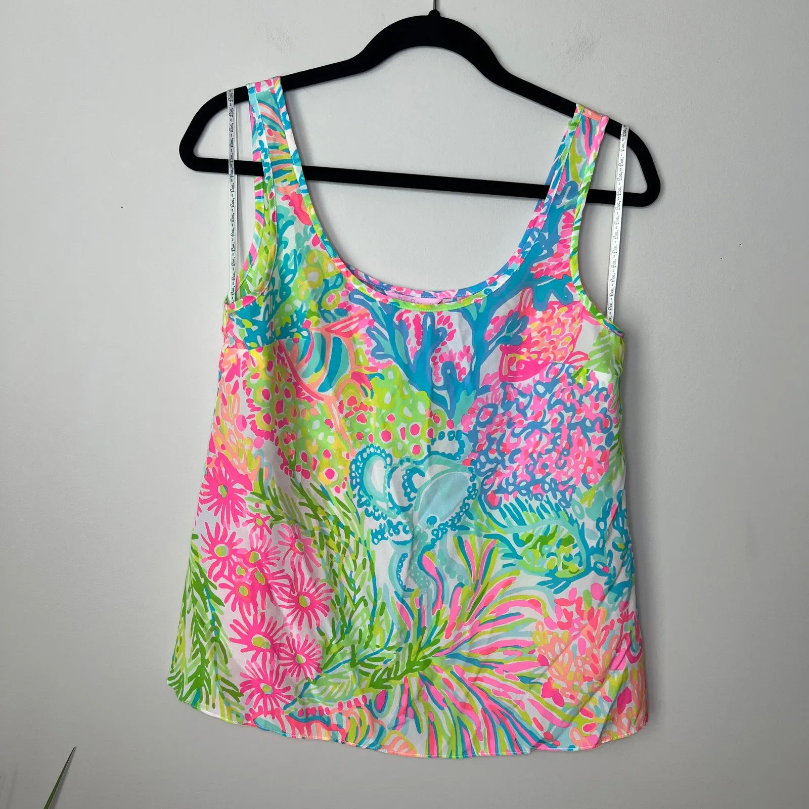 Lilly Pulitzer Cosmos 100% Silk Sleeveless‎ Tank Top SZ XS Summer Beach Colorful - Image 3