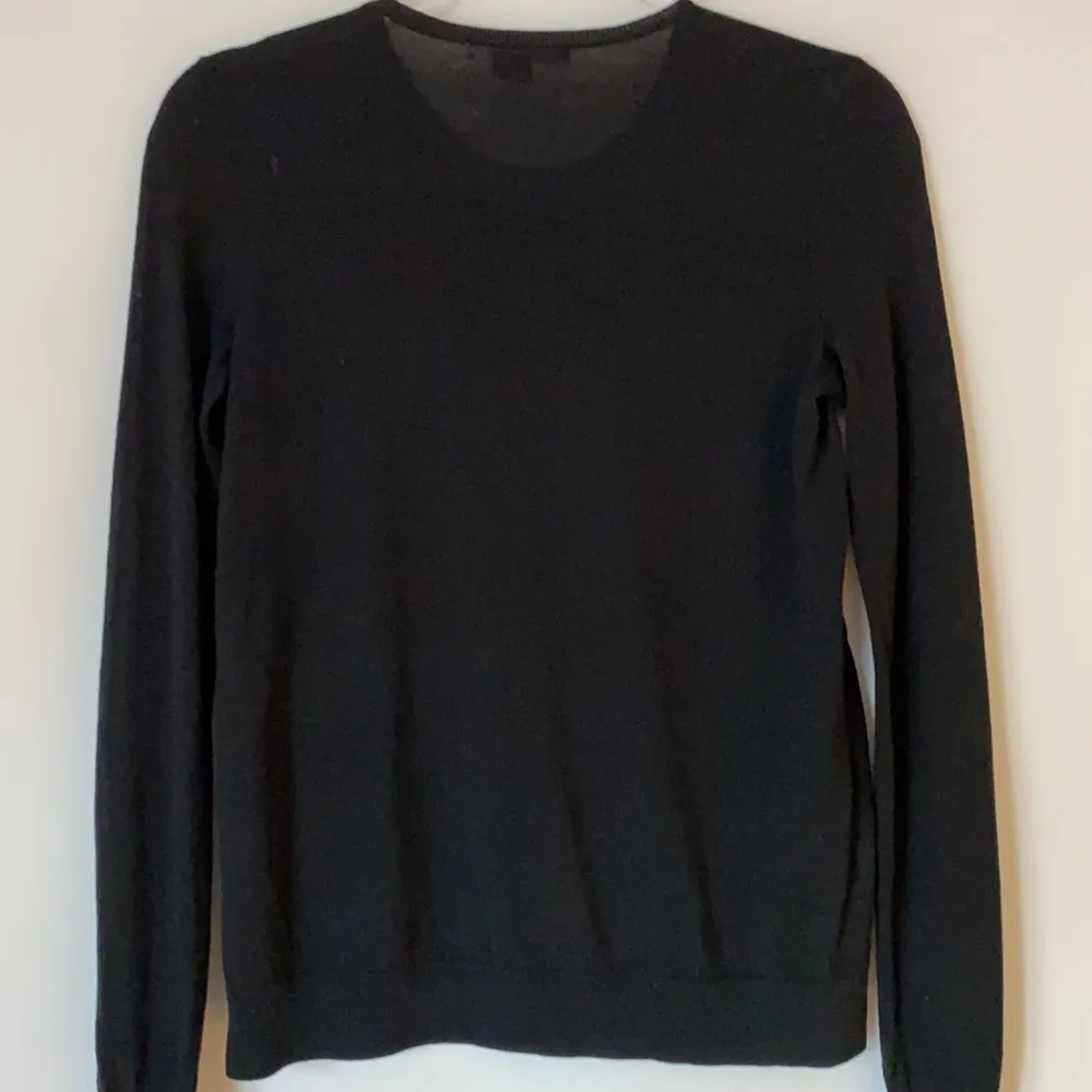 Vince black leather front lightweight wool sweater - Image 5