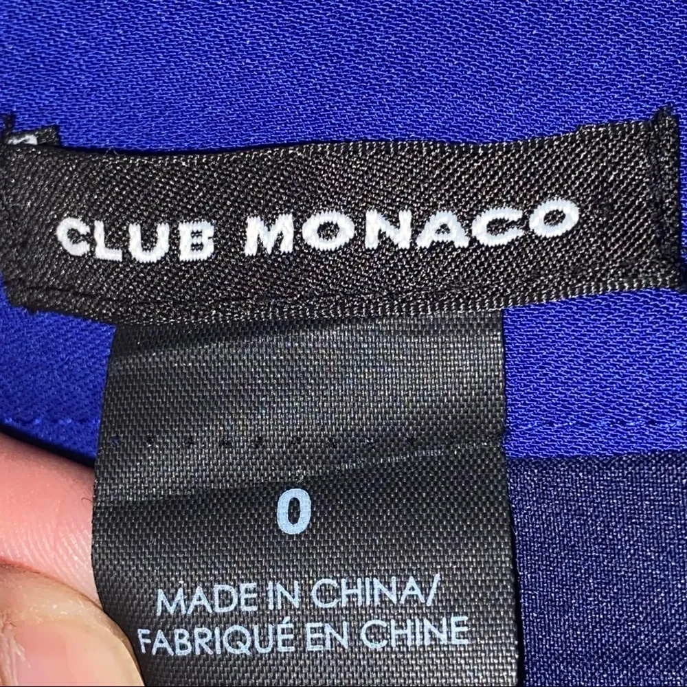 Club Monaco‎ Blue Mallorie Scalloped Hem Skirt Size 0 #00301945 - Image 5