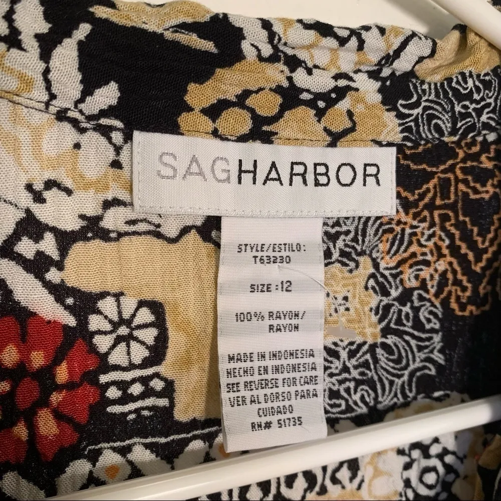 Sag Harbor Short Sleeve Button Down Black - Image 8