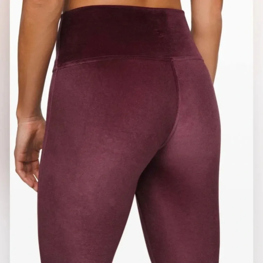 Lululemon Wunder Lounge High-Rise Tight 28" Velvet Garnet Size 6 Burgundy Yoga - Image 5