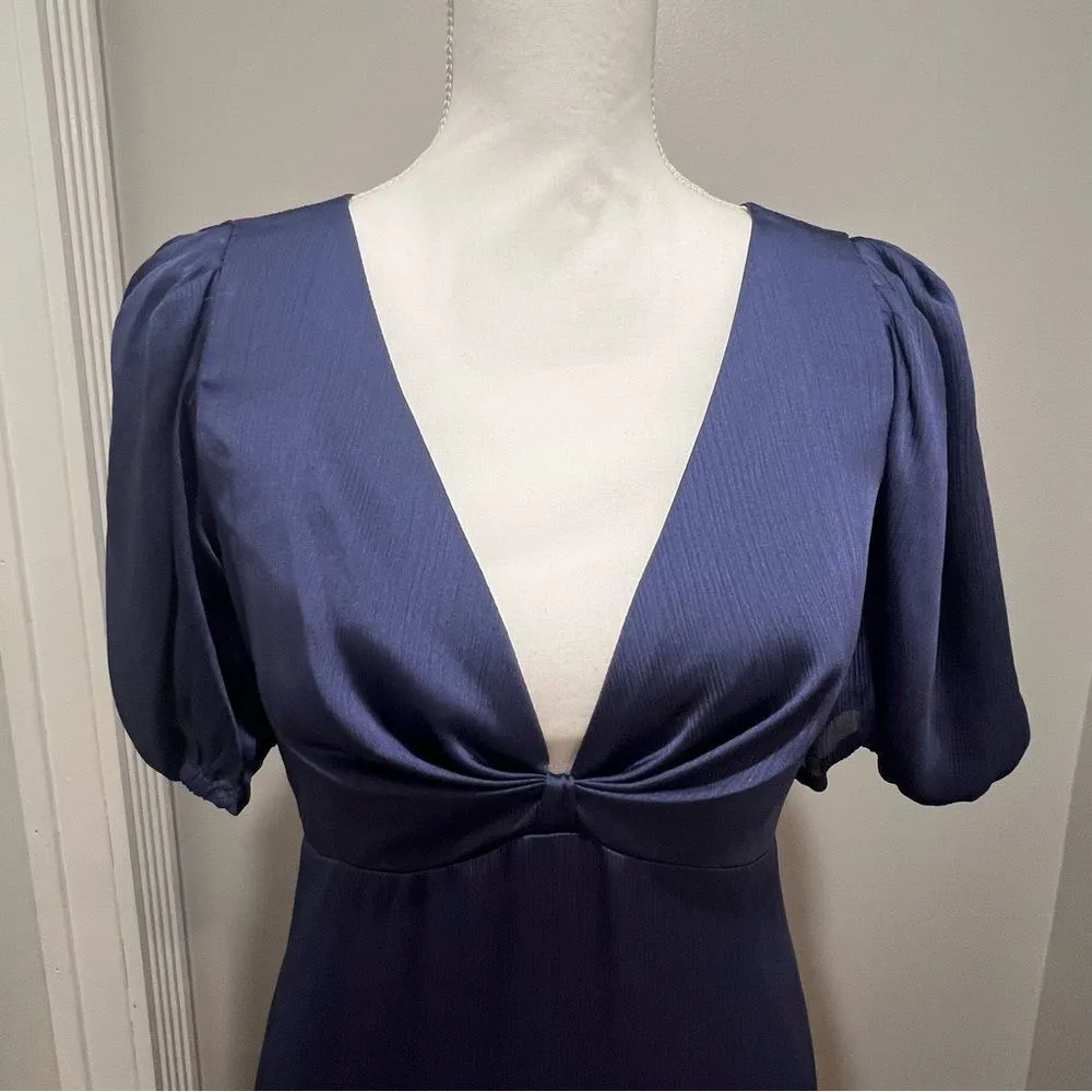 NWT Sachin + Babi Alli gown with puff sleeves in Cobalt blue women's size 8 - Image 14