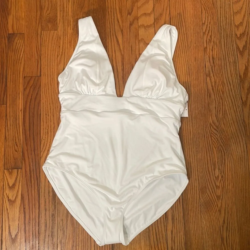 Andie Swim The‎ Mykonos One Piece LT Swimsuit White size XXL Tall NWT flaw - Image 3
