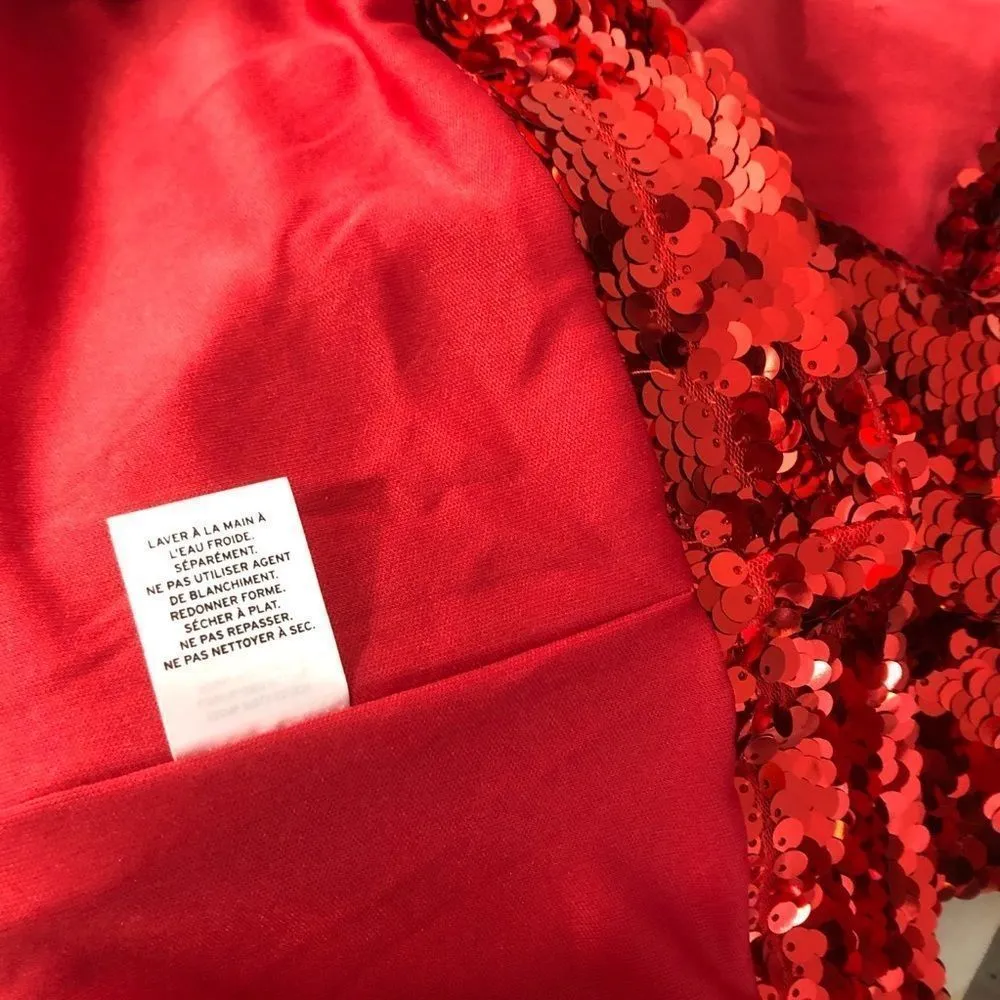 Leith red sequin mini cocktail party dress - Image 11