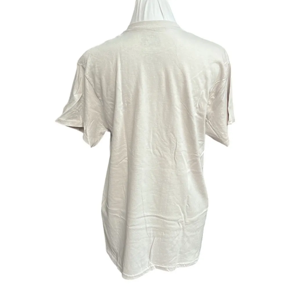 Steven Rhodes Don’t Talk To Strangers Safety Education Graphic Tee Off White - Image 2