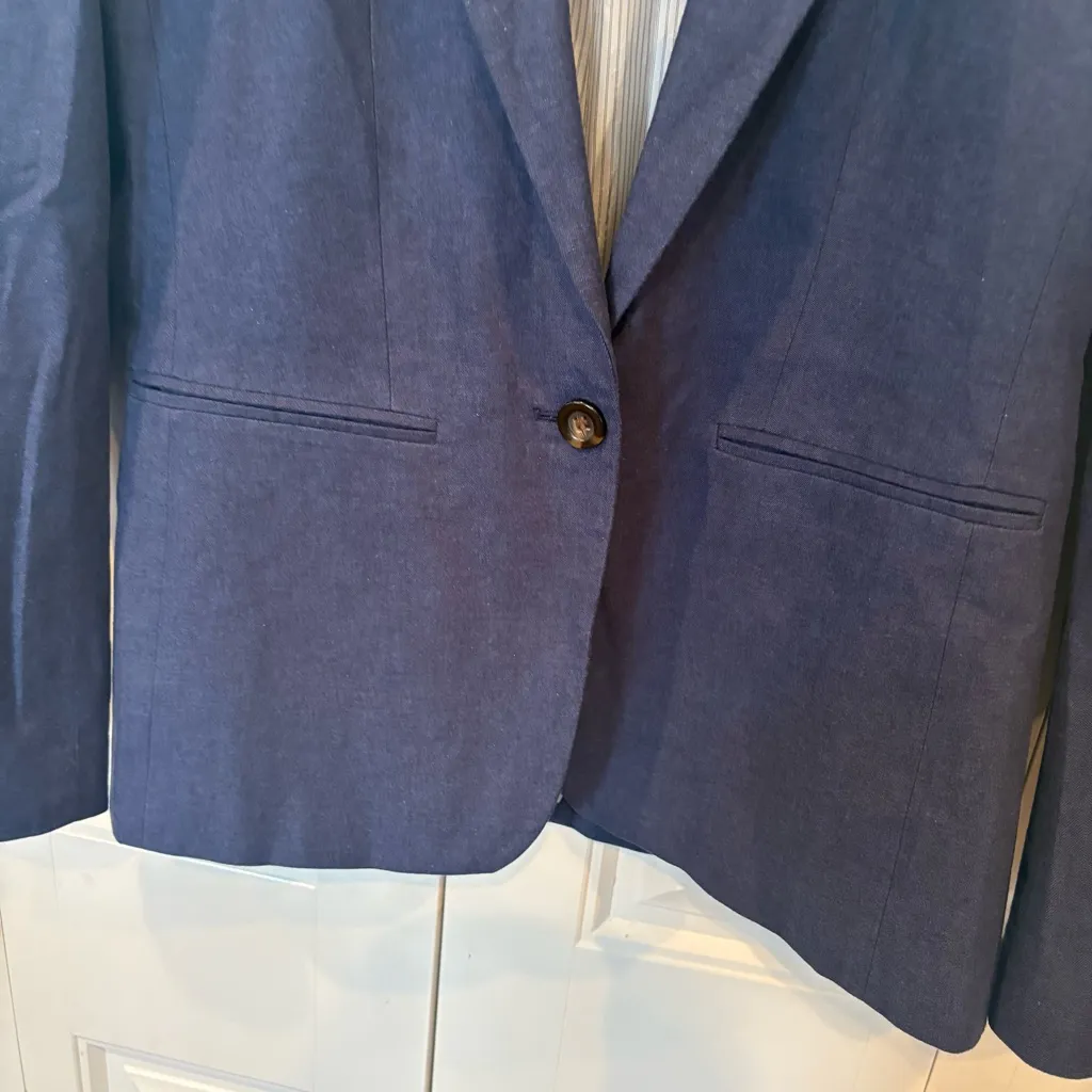 Ann Taylor Blue Blazer Size 6 - Image 3