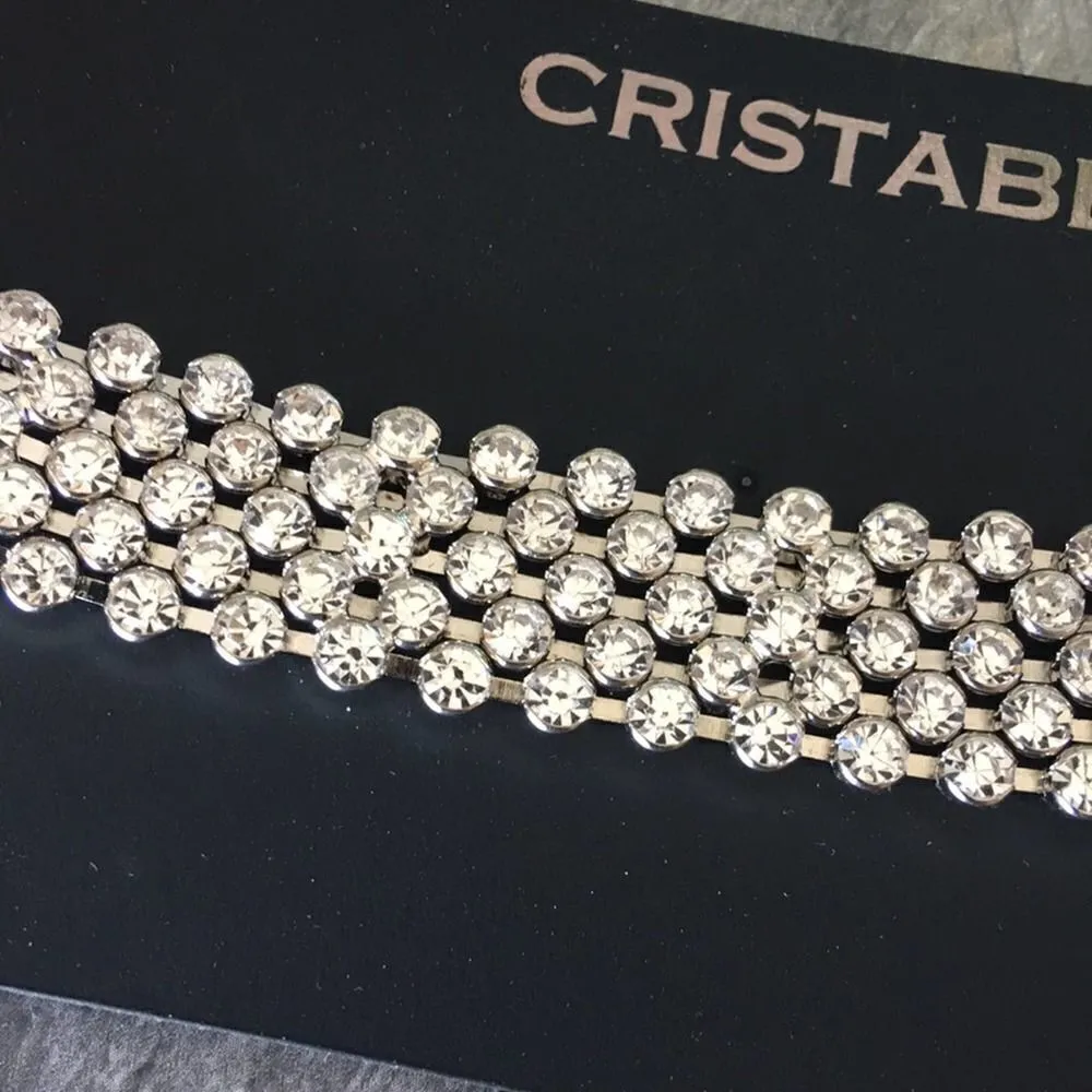 Cristabelle Crystal Rhodium Choker Silver - Image 5