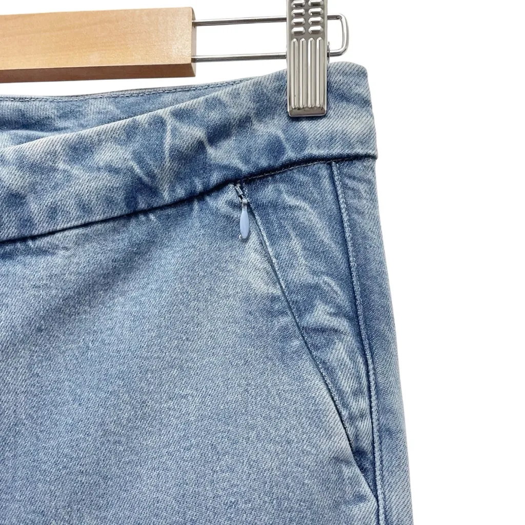 Good American Good Flare Trouser Jeans Light Wash Size 28 Zip Pockets High Rise - Image 10