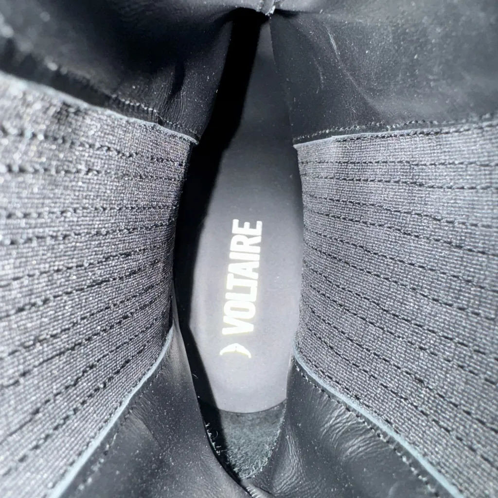 Zadig & Voltaire Black Booties with Silver Detailing - Image 12