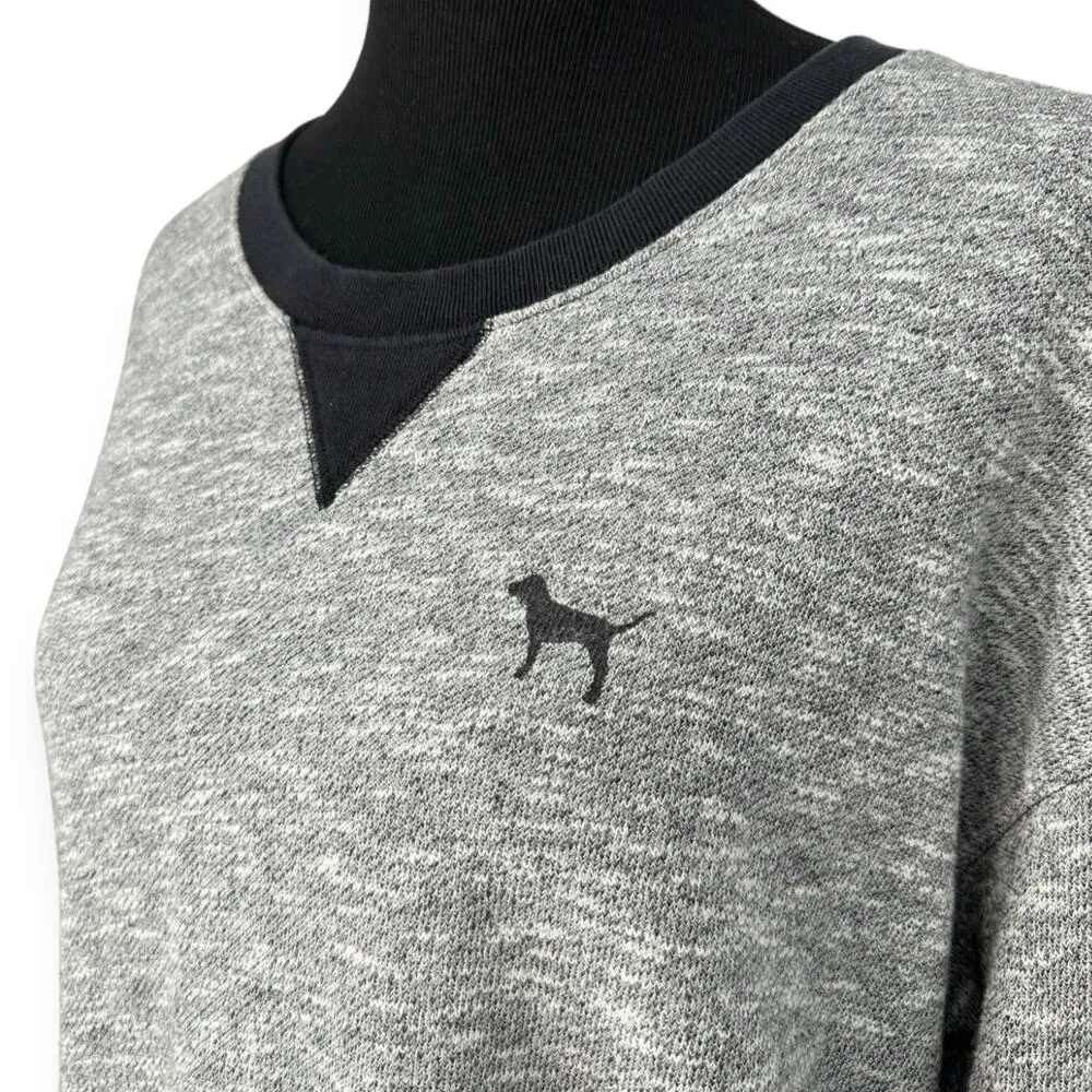 Victoria's Secret PINK | Large | Marled Grey Longsleeve Boxy Crewneck Sweatshirt - Image 4