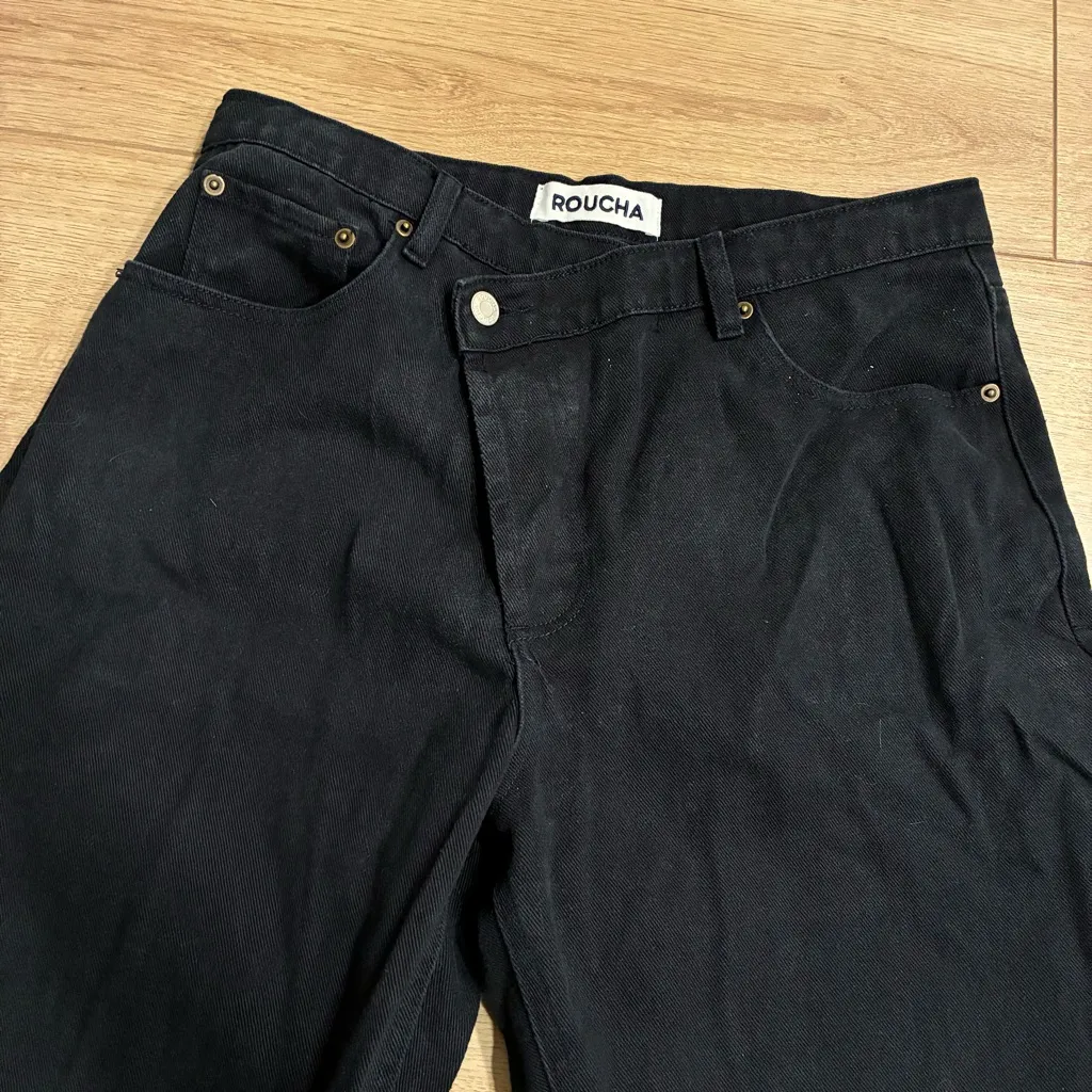 ROUCHA Women’s Dahl Crossover Denim Jean Navy Wash Size C (10 - Image 2