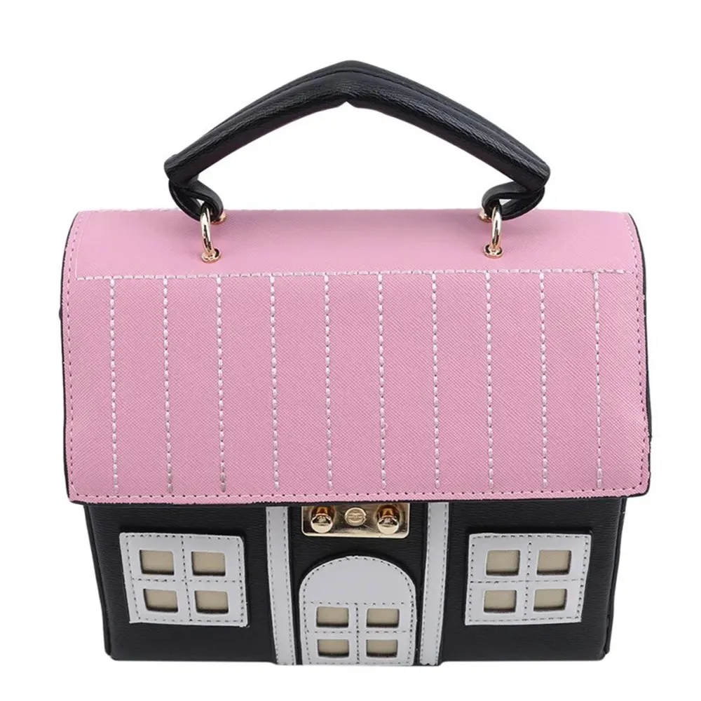 Novelty House Purse Crossbody Cottagecore Kawaii Dollhouse Custom Boho Strap Pink - Image 11