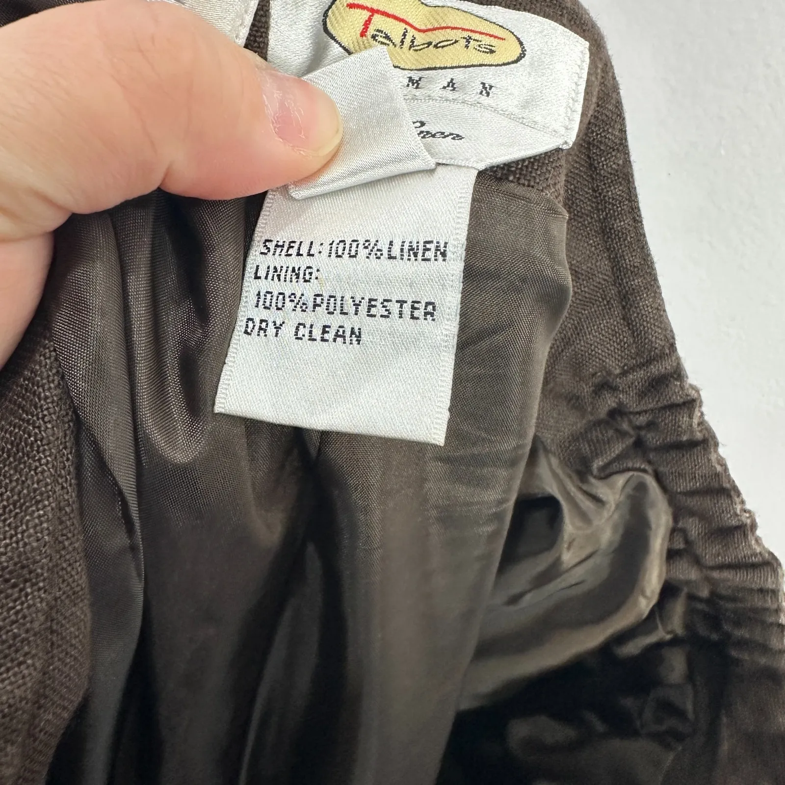 Talbots Irish Linen Pants 16W Wide Leg Ankle Minimalist Earthy Quiet Luxury - Image 3