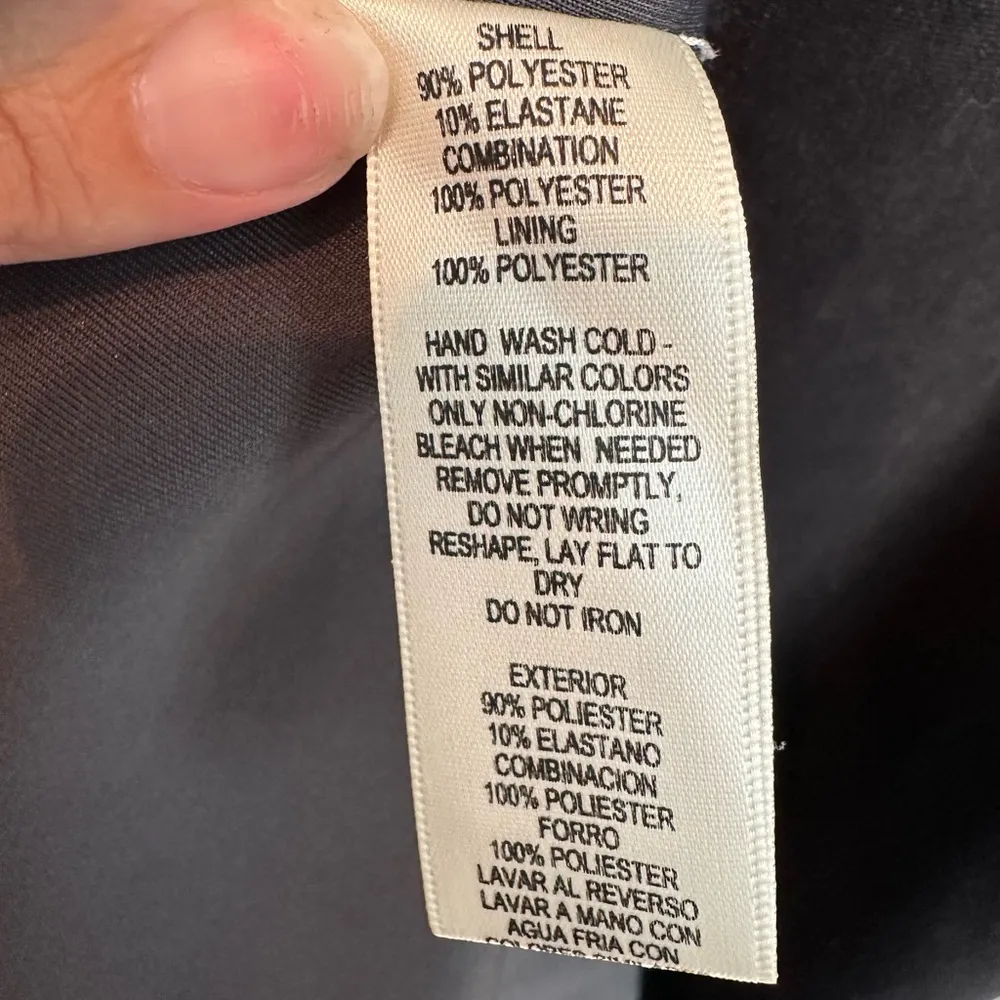 Eliza J Smokey Charcoal Grey Velvet One-Shoulder Formal Gown Size 12 Large - Image 15