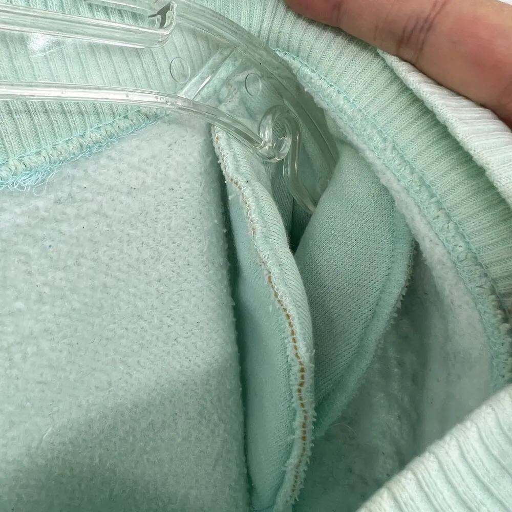 VINTAGE 80's Bee Wear Sport One Size Pastel Mint Green Native 3/4 Sleeve Sweater Size L - Image 4