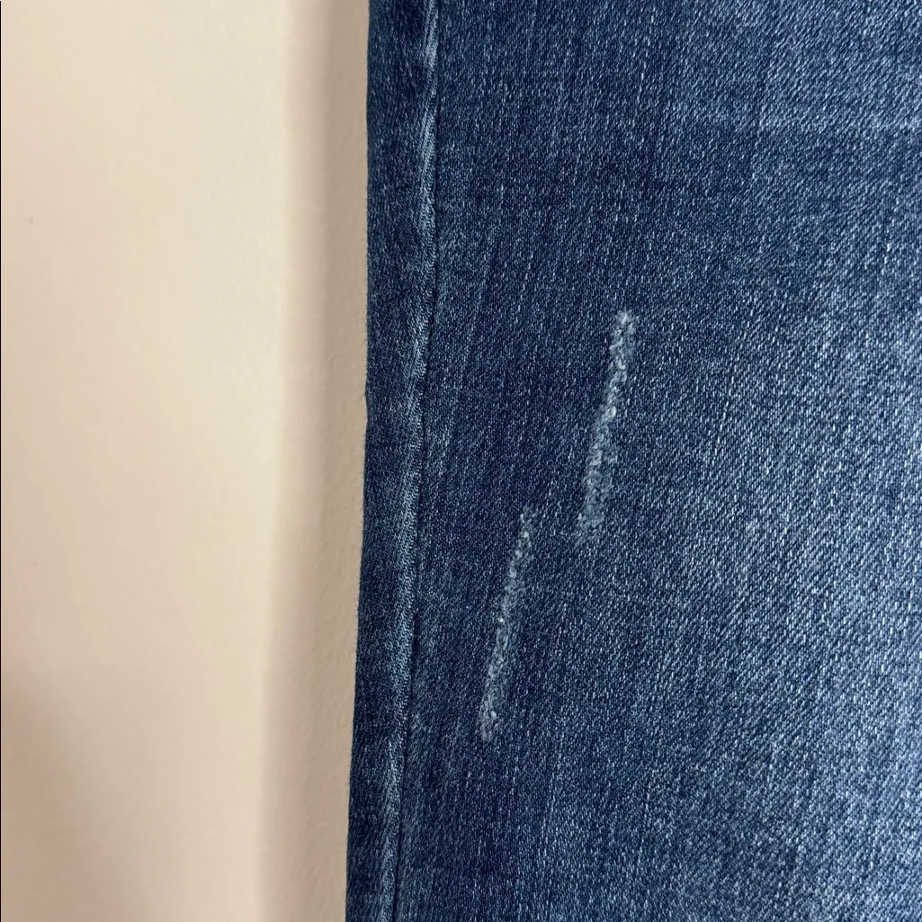 Judy Blue Skinny Fit Dark Wash Blue Stretch Denim Jeans Distressed Detais sz 28 - Image 9