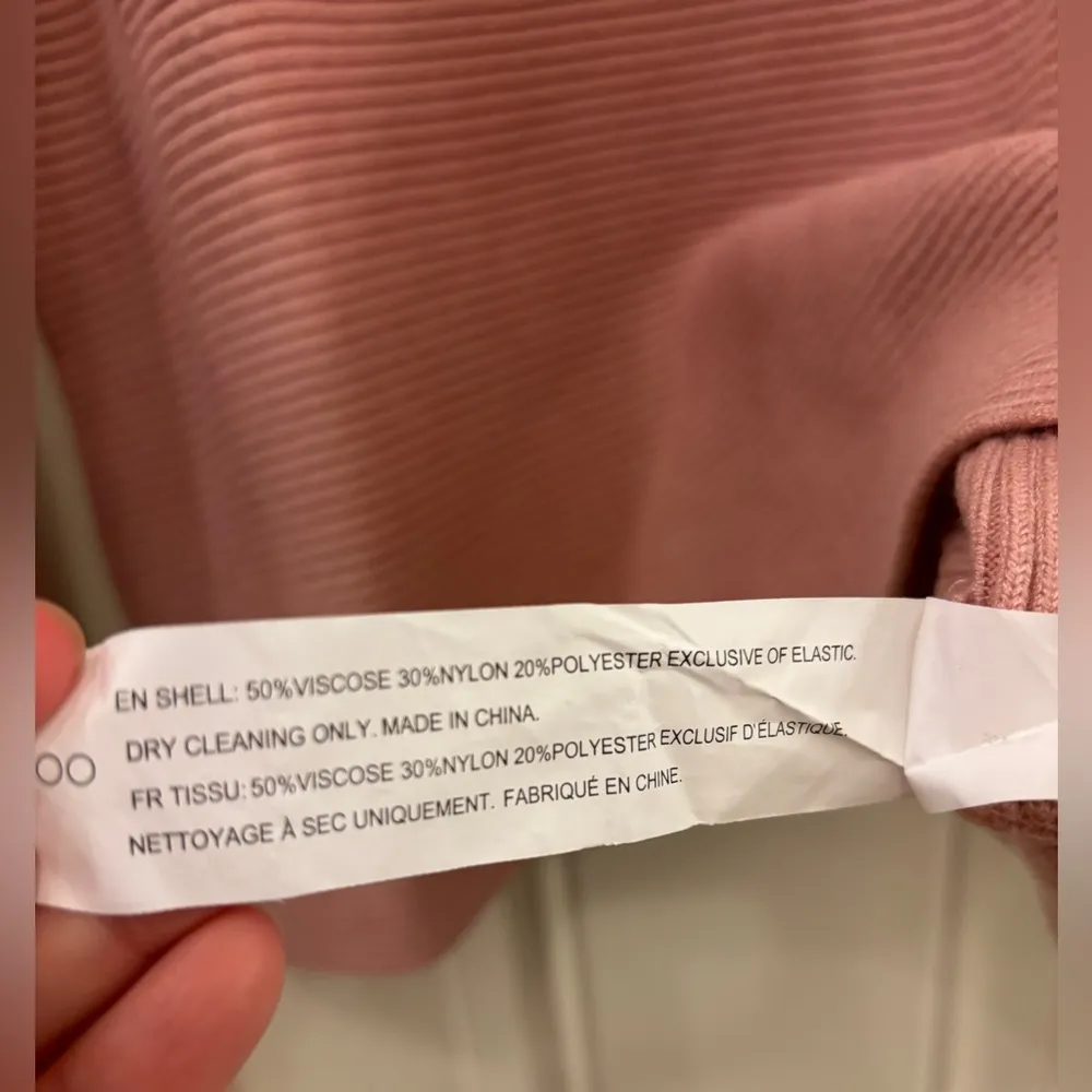 En Saison Mock Neck Balloon Long Sleeve Sweater Women's M Pink Mauve Size M - Image 9