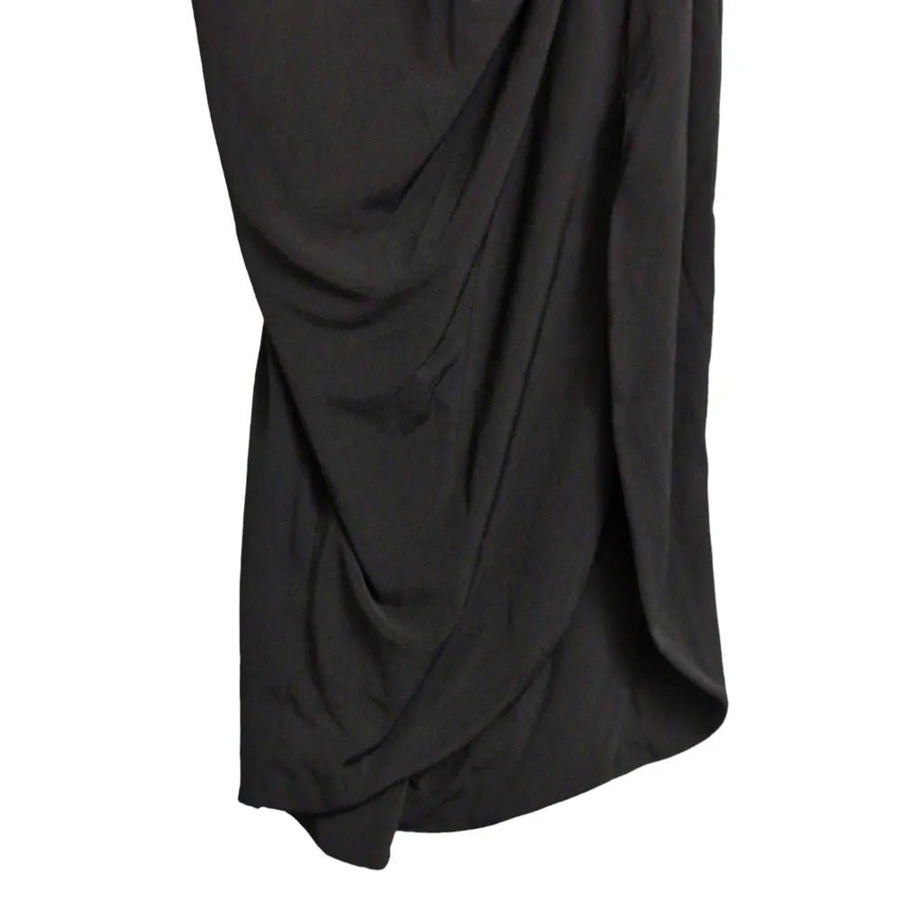 Nookie Aphrodite One Shoulder Dress Midi Bodycon Black Long Sleeve XS New - Image 4