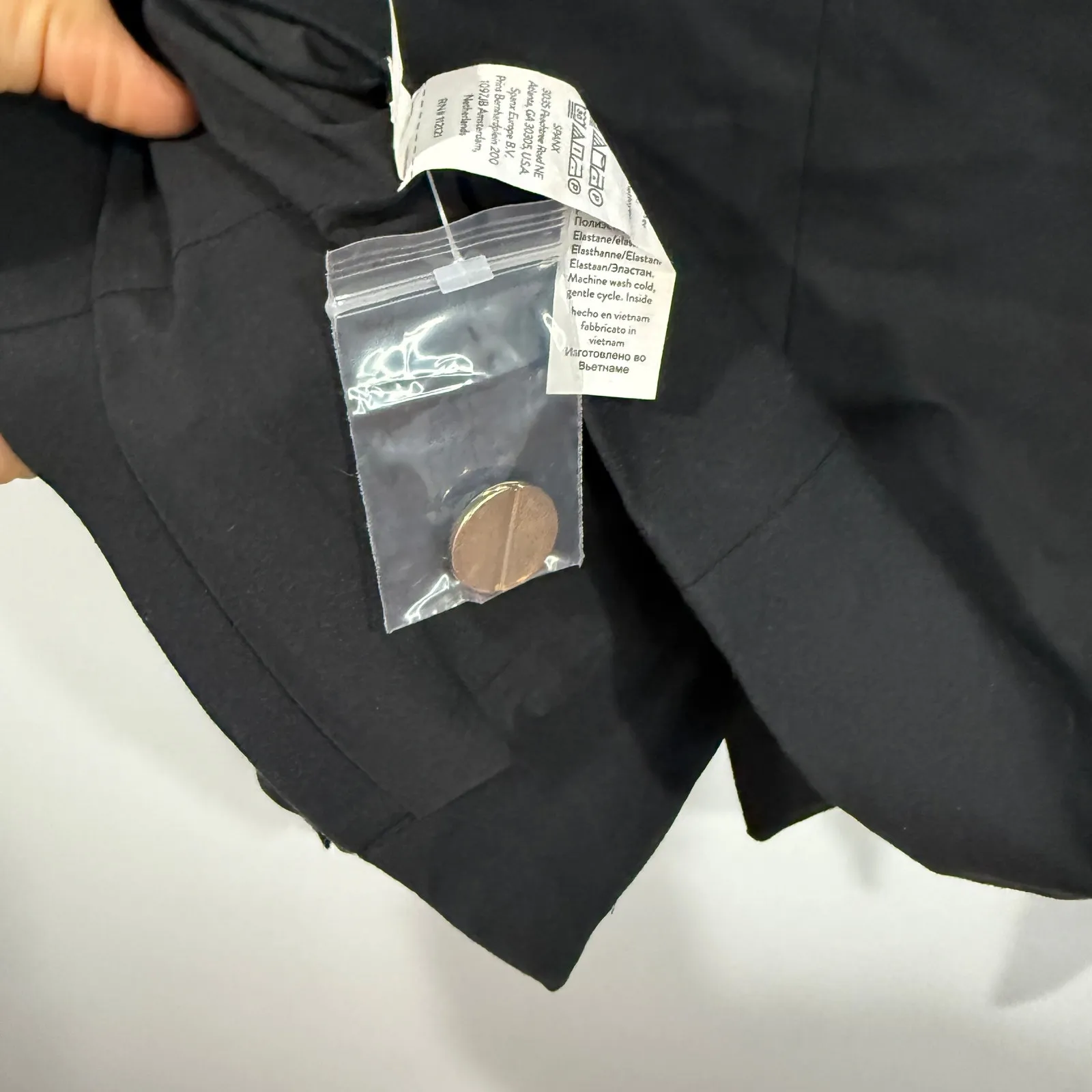 Spanx  Ponte Cropped Blazer Black Gold Button Size Small - Image 6