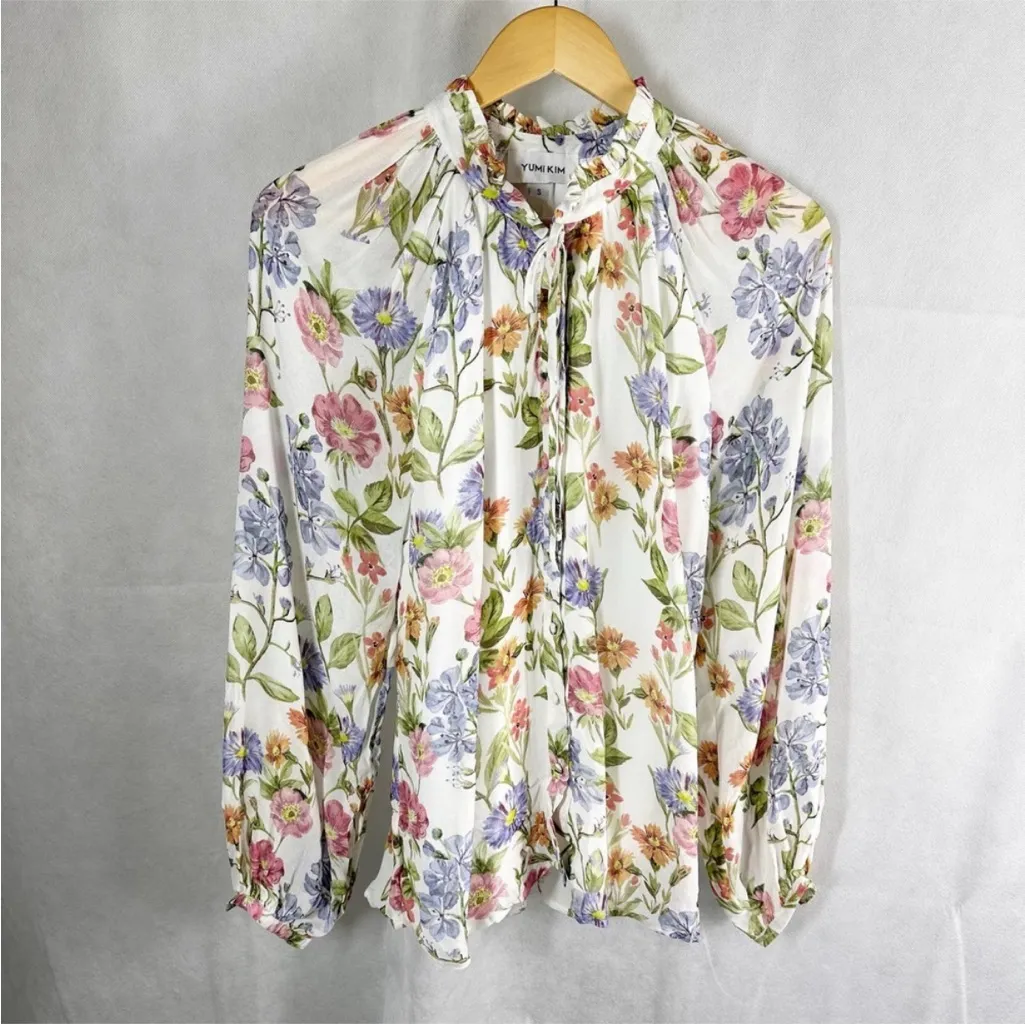 Yumi Kim Sundown Button Front Blouse Shirt Top in Hopefield Ivory Size XXS - Image 13