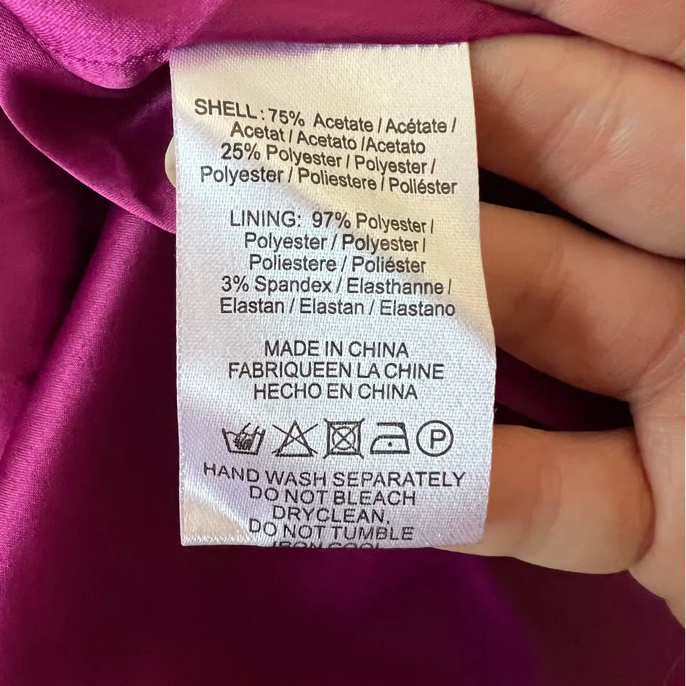 Preston One Shoulder Maxi Gown In Raspberry - Image 9