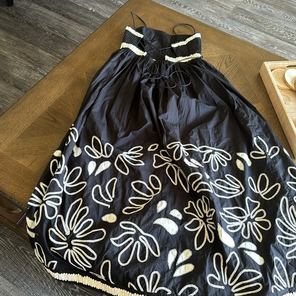 ULLA JOHNSON Hollis embroidered appliquéd pintucked cotton-poplin mididress,$690 - Image 16